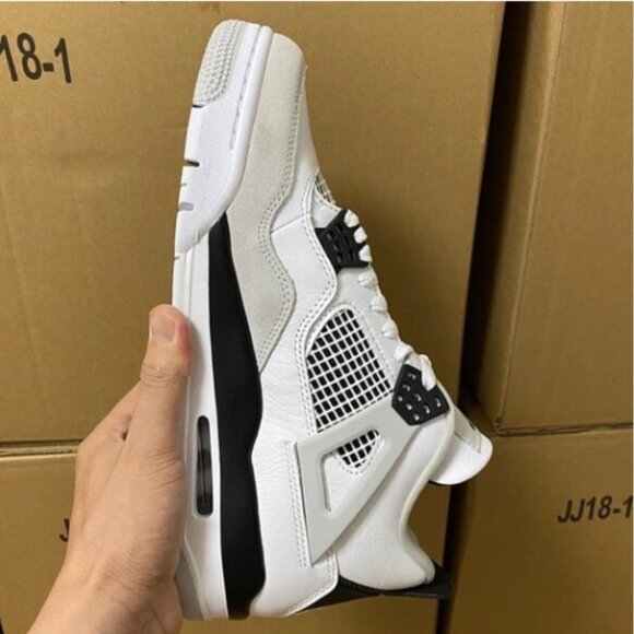Men Air Jordan 4 retro military black